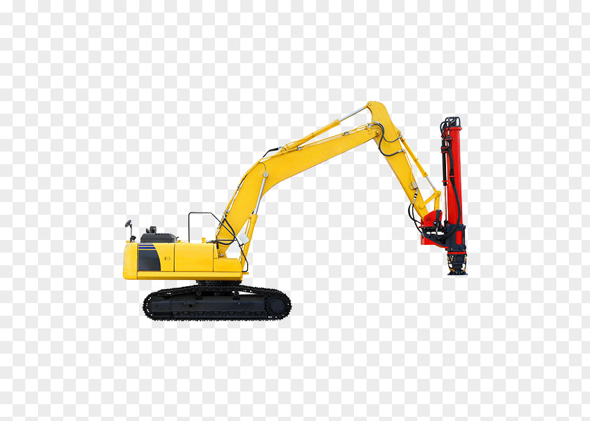 Pile Driver Augers Tool Heavy Machinery Image PNG