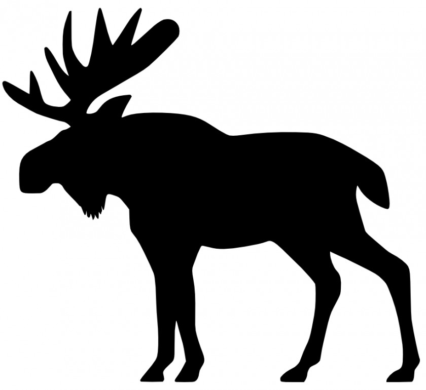 Moose Border Cliparts Deer Black And White Clip Art PNG