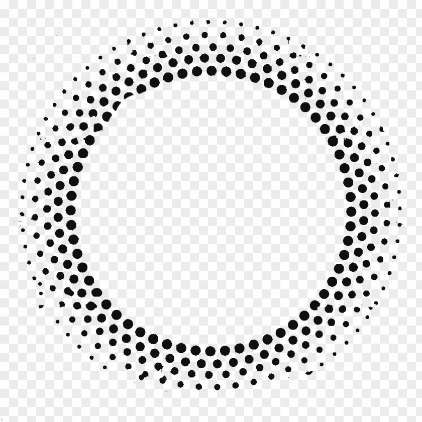 Circle Halftone Polka Dot PNG