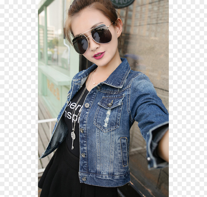 Jeans Leather Jacket Outerwear Collar Neck PNG