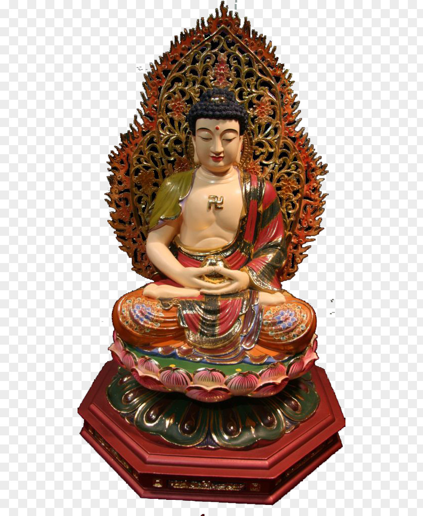 Shakya Muni Painted Buddha Statue Gautama Heart Sutra Buddhahood Buddharupa Guanyin PNG