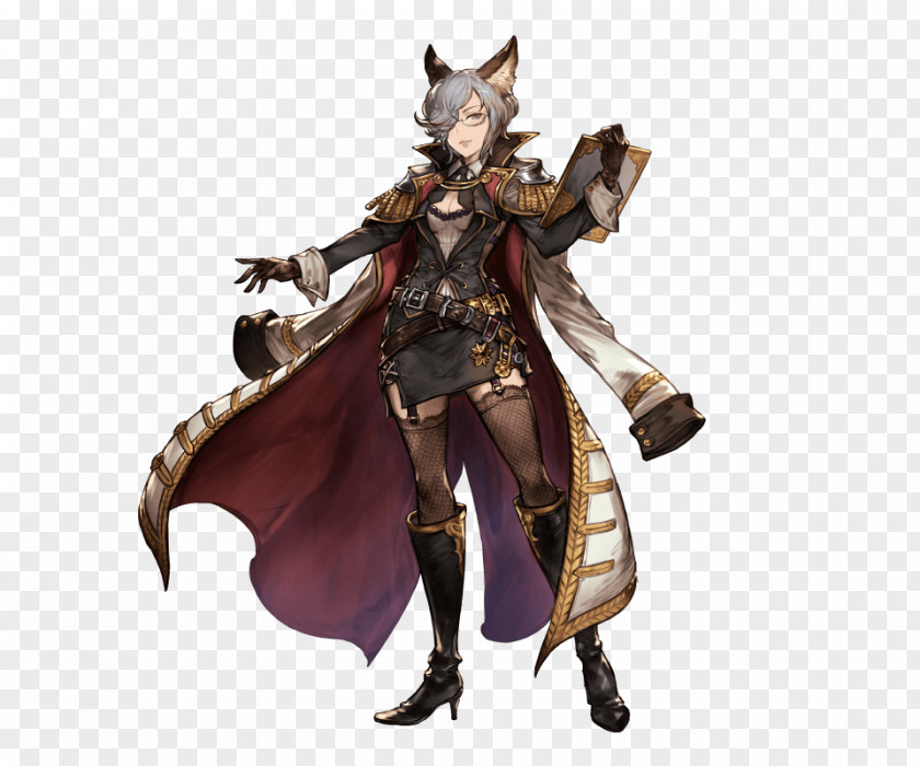 Mist-shrouded Granblue Fantasy Character Game Art PNG