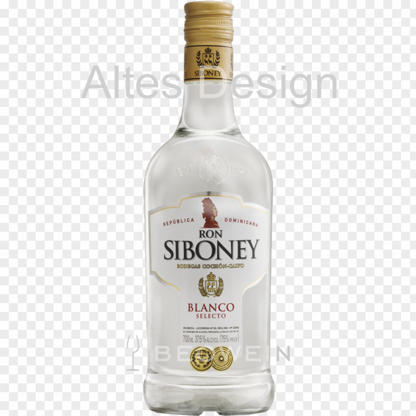 Vodka Liqueur Glass Bottle Liter Brugal PNG