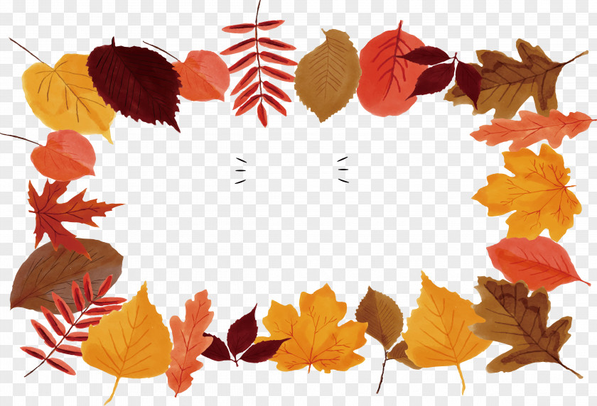 Watercolor Autumn Leaves Leaf Painting PNG
