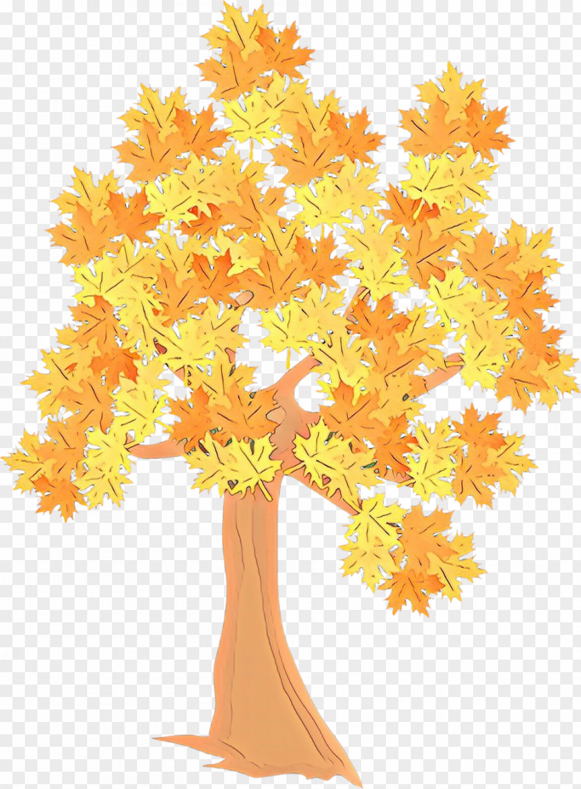 Flower Branch Orange PNG