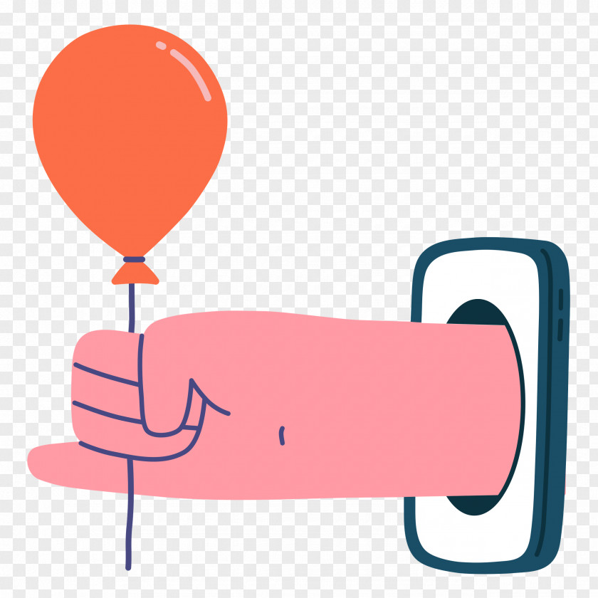 Hand Holding Balloon PNG