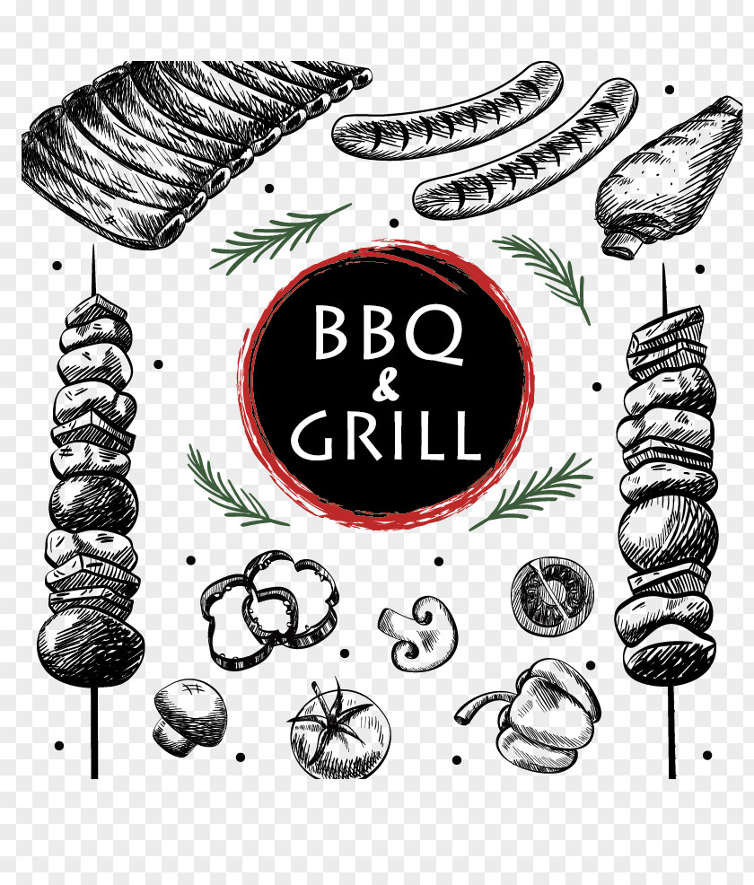 Barbecue Ingredients Grill Spare Ribs Meat PNG