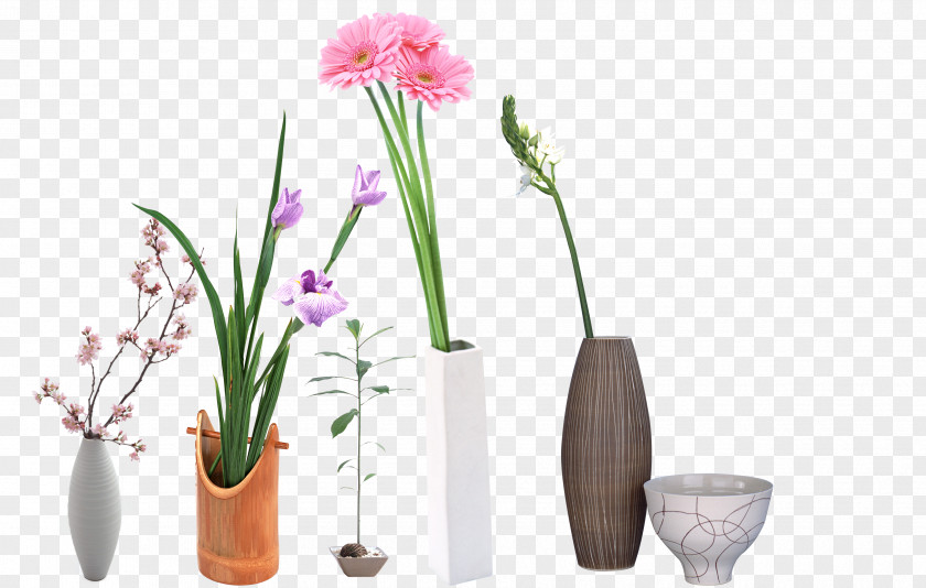 Bouquet Vase Floral Design Flowerpot Bonsai PNG