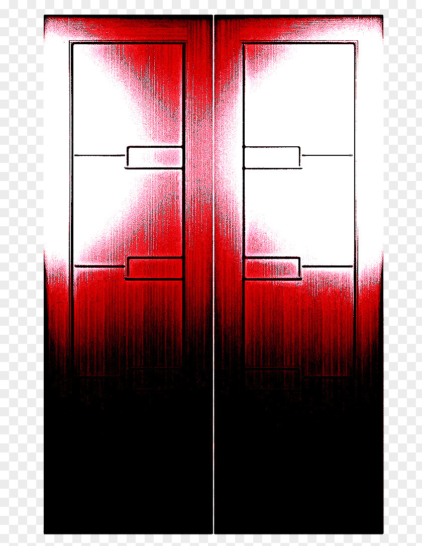 Door Rectangle Red Line PNG