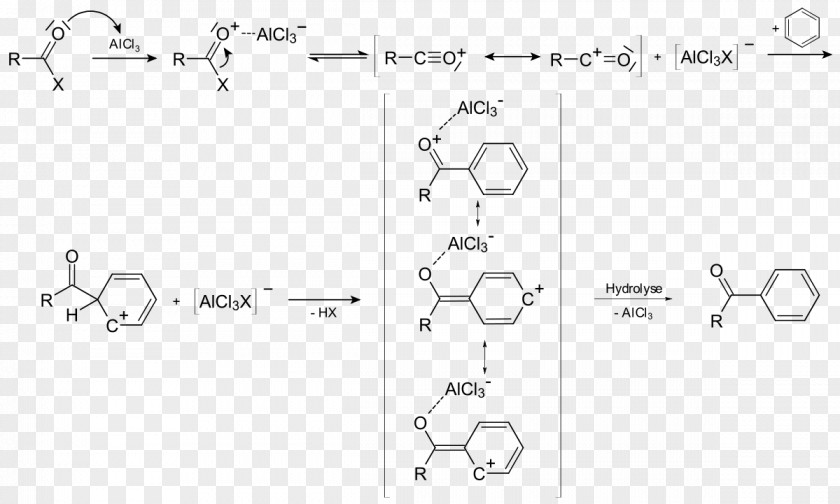 Friedel-Crafts-Acylation Friedel–Crafts Reaction Mechanism Chemical PNG