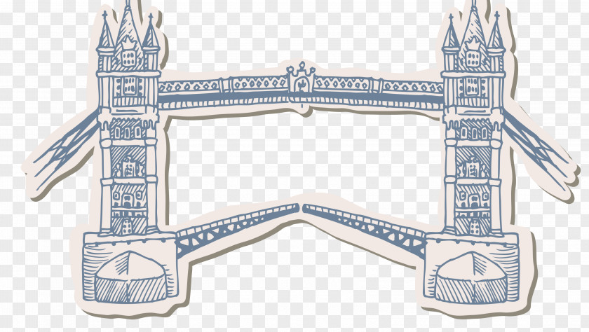 Hand-painted London Bridge Drawing Fotosearch Clip Art PNG