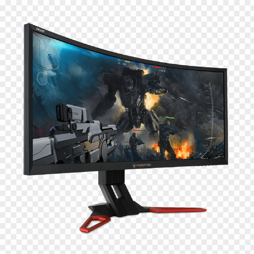 Monitors Predator X34 Curved Gaming Monitor ACER Z35P Nvidia G-Sync 21:9 Aspect Ratio Computer PNG
