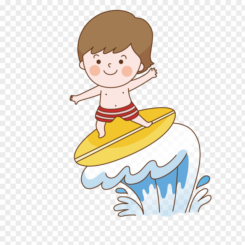 Surfing In Children Child Illustration PNG