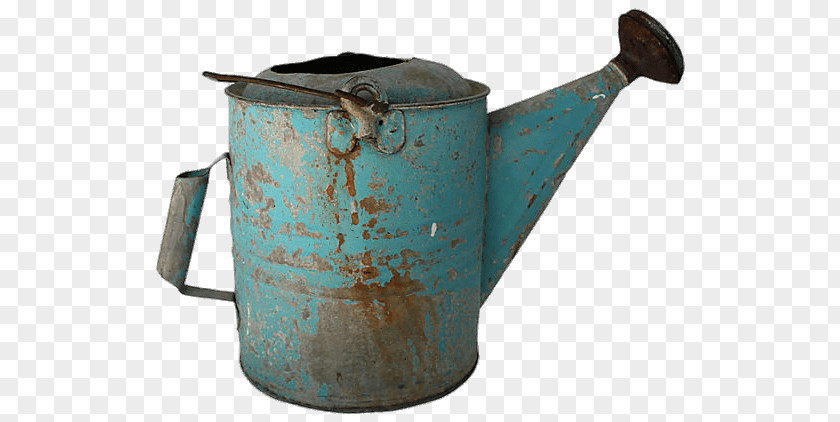 Watering Can Plastic Metal Turquoise PNG