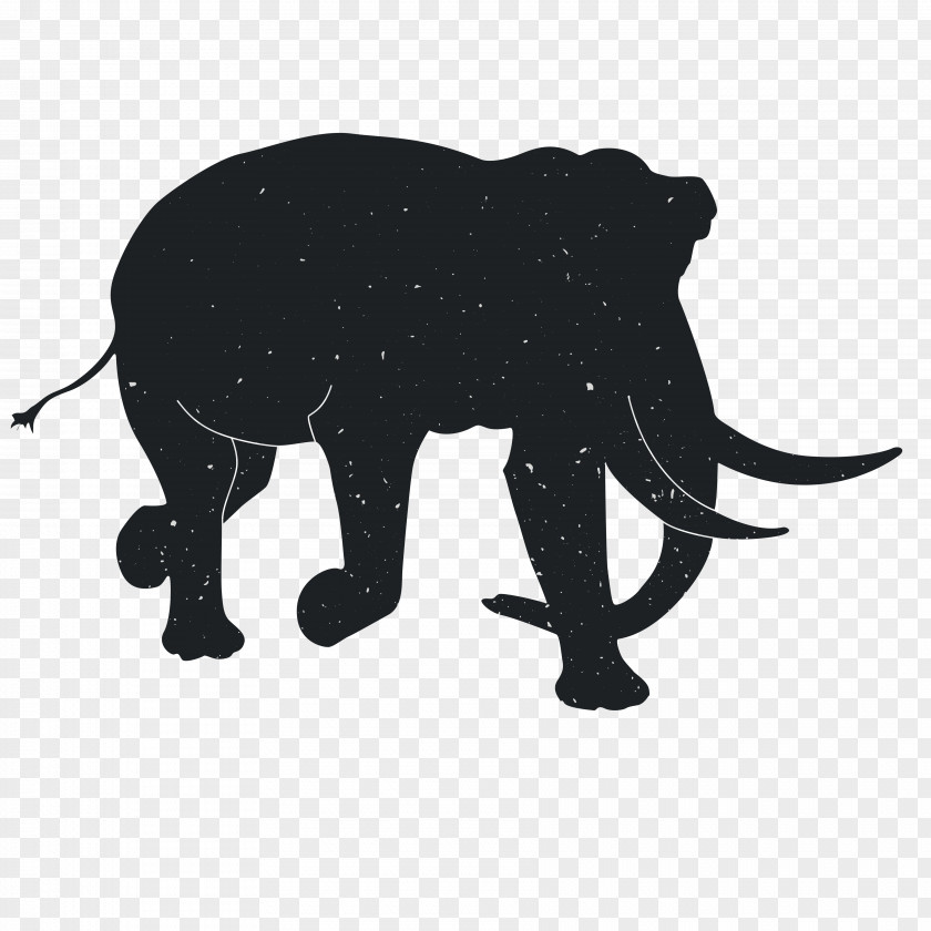 Animal Silhouettes Silhouette African Elephant Indian PNG
