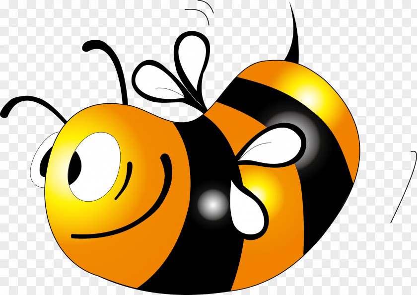 Black And White Color Bee Elements Honey Clip Art PNG