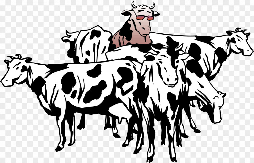 Cow Vector British White Cattle Beef Sheep Herd Clip Art PNG
