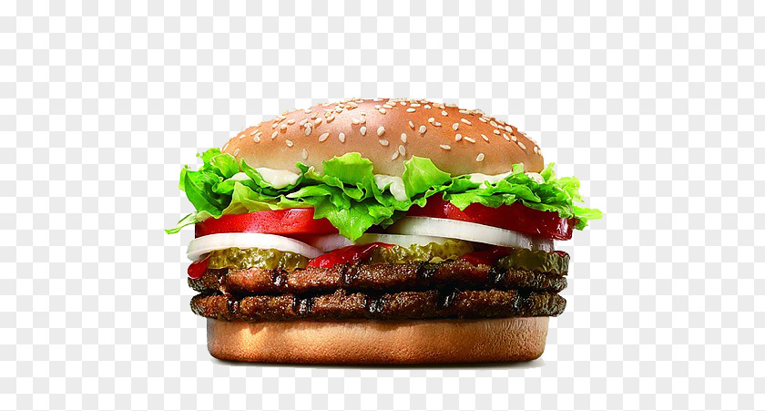Double Beef Burger Whopper Hamburger Cheeseburger Big King Bacon PNG