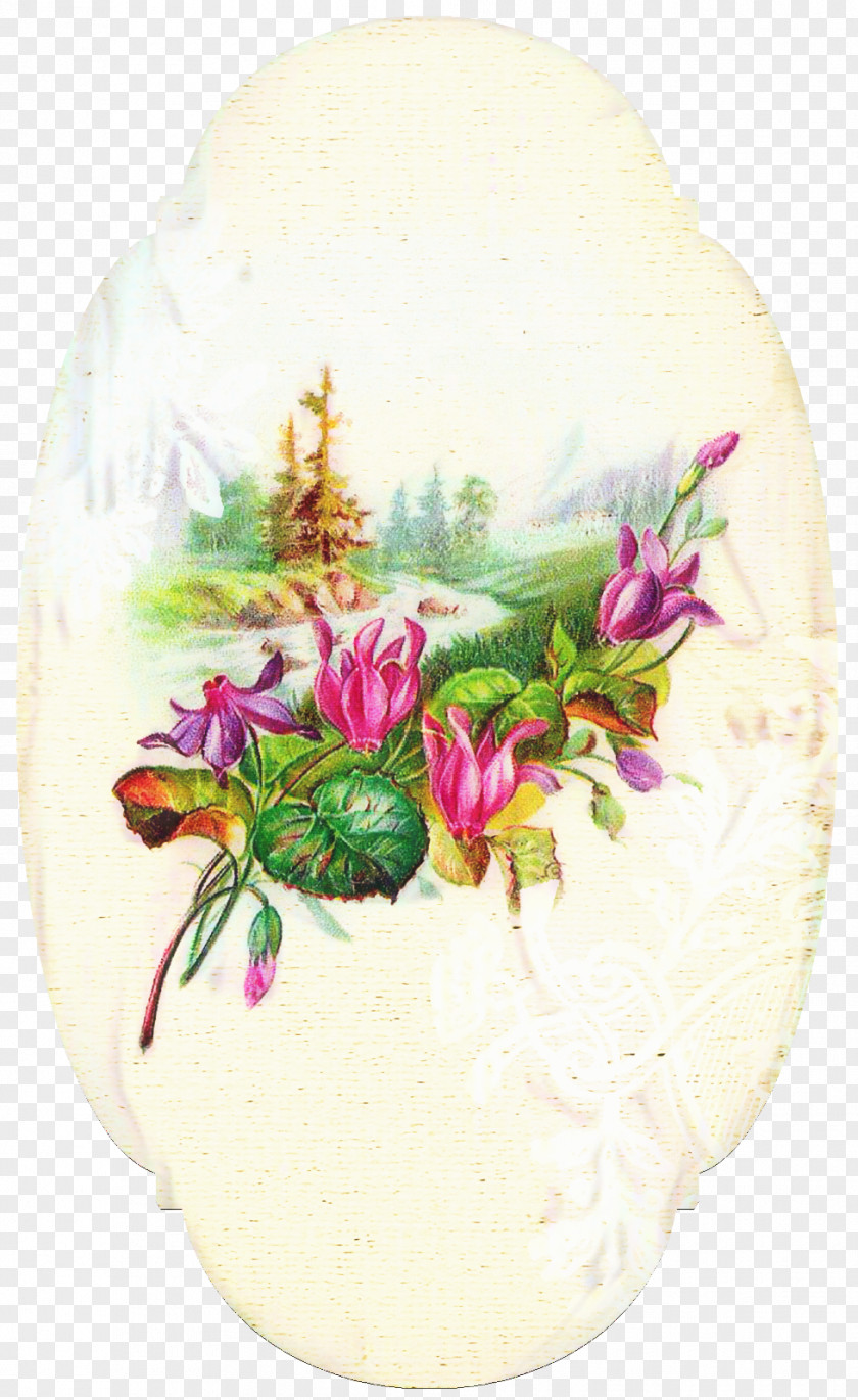 Morning Glory Anthurium Easter Egg Background PNG