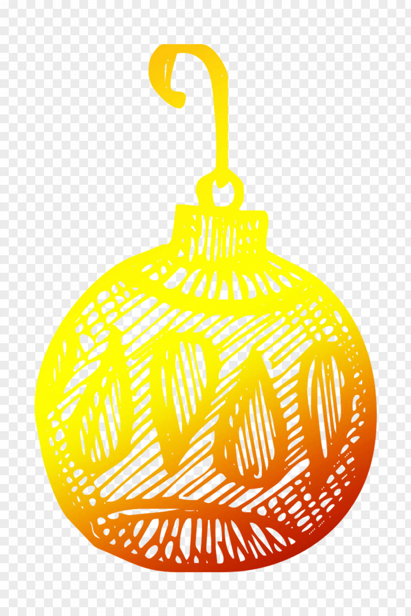 Pumpkin Yellow Product Christmas Ornament Line PNG
