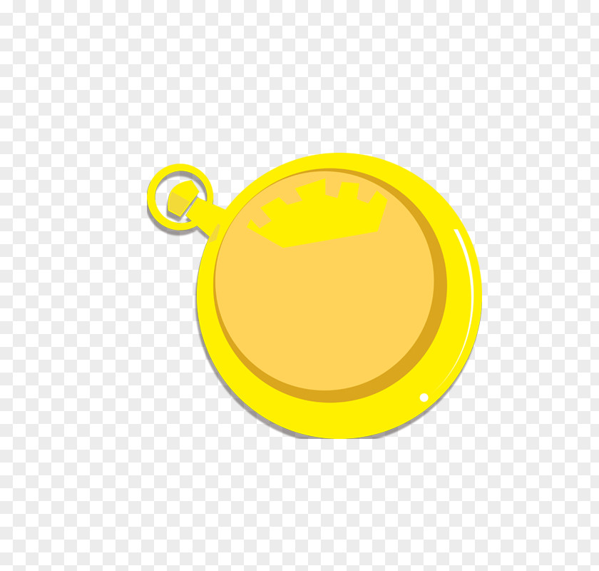 Yellow Cartoon Watches Circle Font PNG