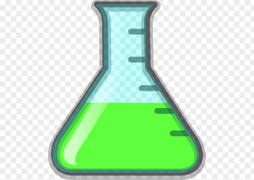 Light Green Laboratory Flasks Erlenmeyer Flask Chemistry Clip Art PNG