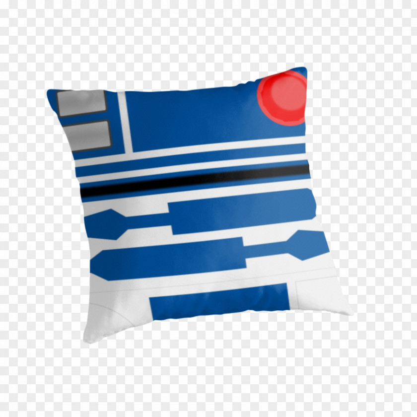 R2d2 Cobalt Blue Electric Cushion Pillow PNG