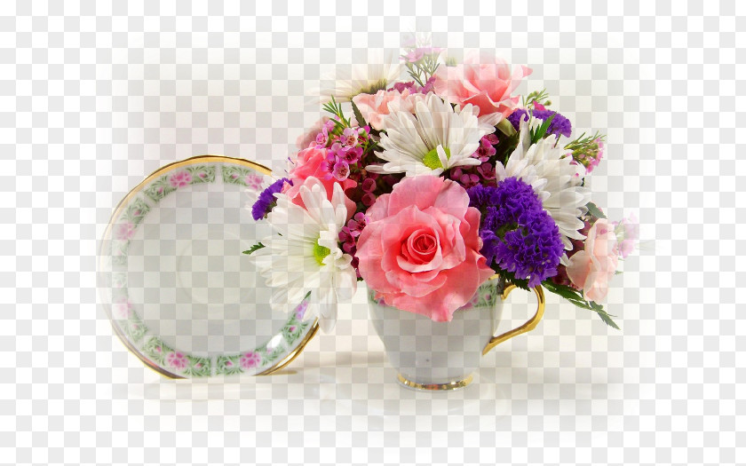 Flower Floral Design Teacup Bouquet Cut Flowers PNG