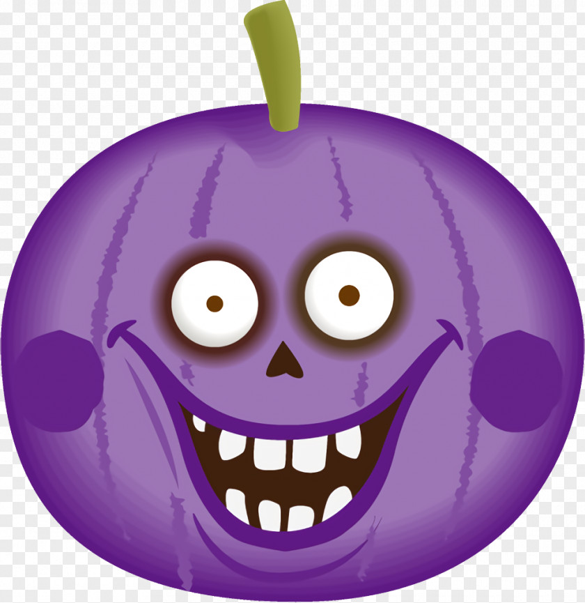 Fruit Mouth Jack-o-Lantern Halloween Carved Pumpkin PNG