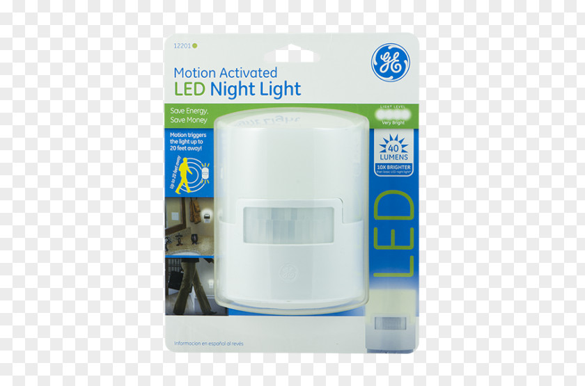 Light Nightlight Motion Sensors GE LED Activated Night Lamp PNG