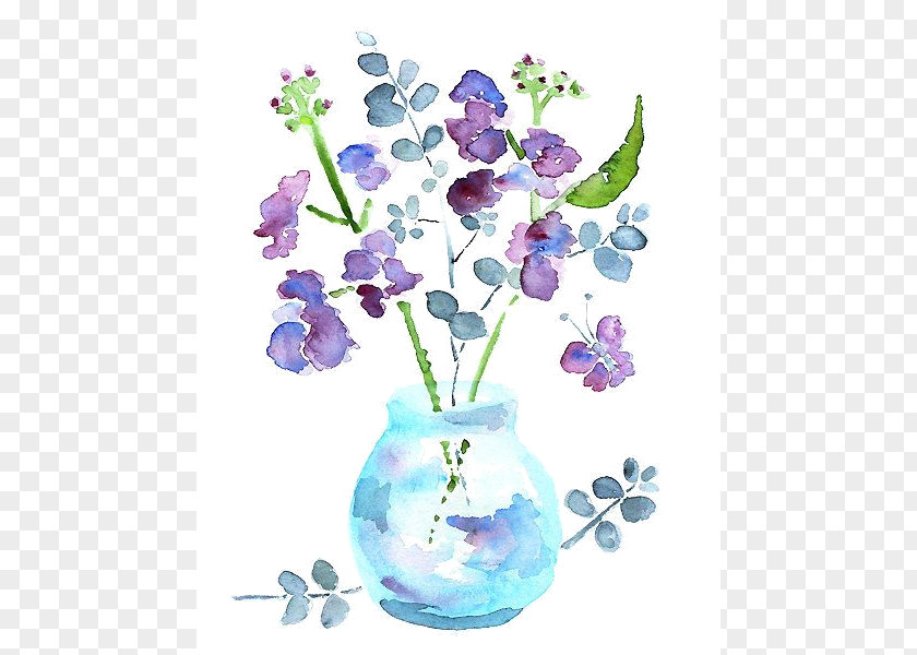 Painting Watercolour Flowers Watercolor Bathroom Art PNG