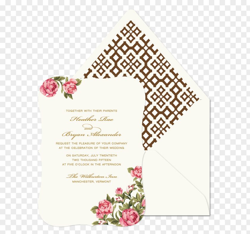 Peonies Wedding Invitation Paper Vera Wang On Weddings Convite PNG