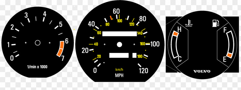 Speedometer Mph Gauge AB Volvo Cars 200 Series PNG