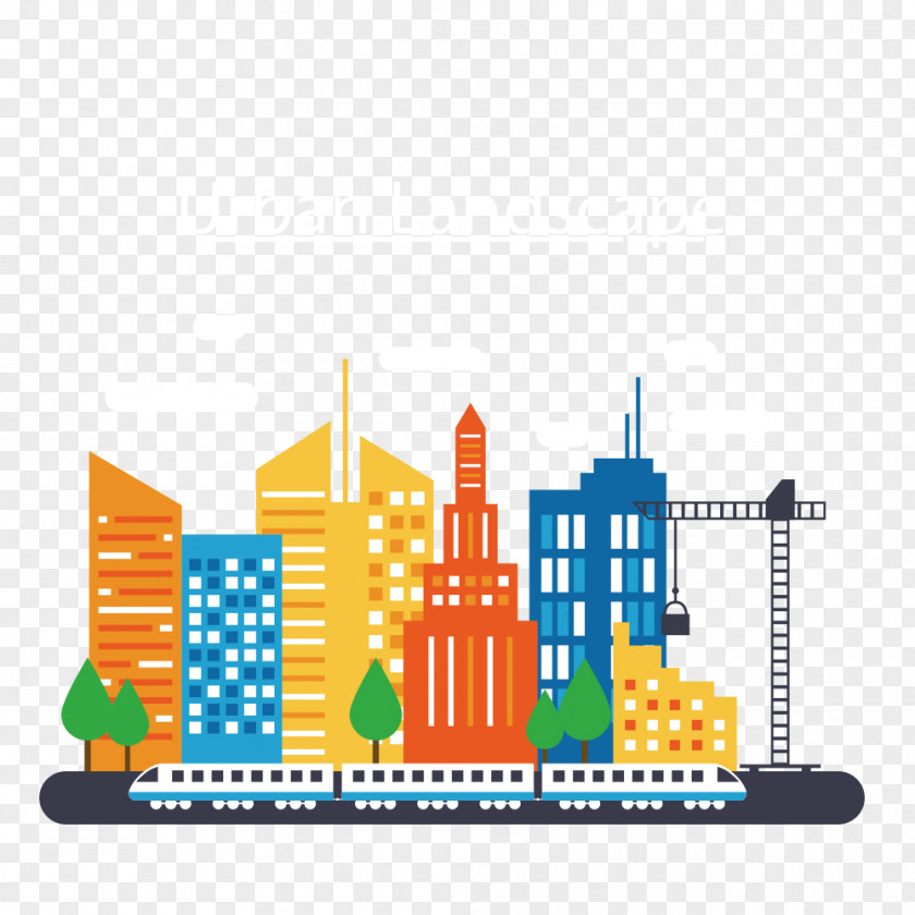 Color Cartoon City Silhouette Thane Smart Cities Mission Infographic PNG