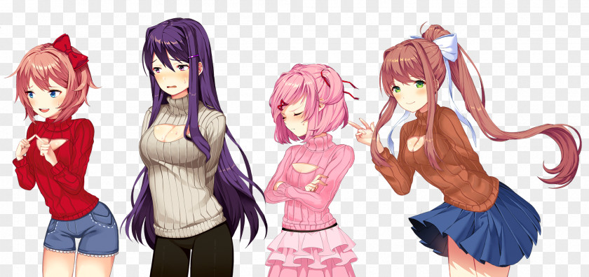 Creative Christmas Forehead Protector Doki Literature Club! Team Salvato Video Game PNG