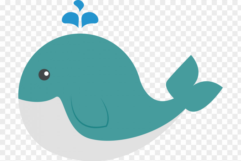 Cute Whale HD Blue Icon PNG