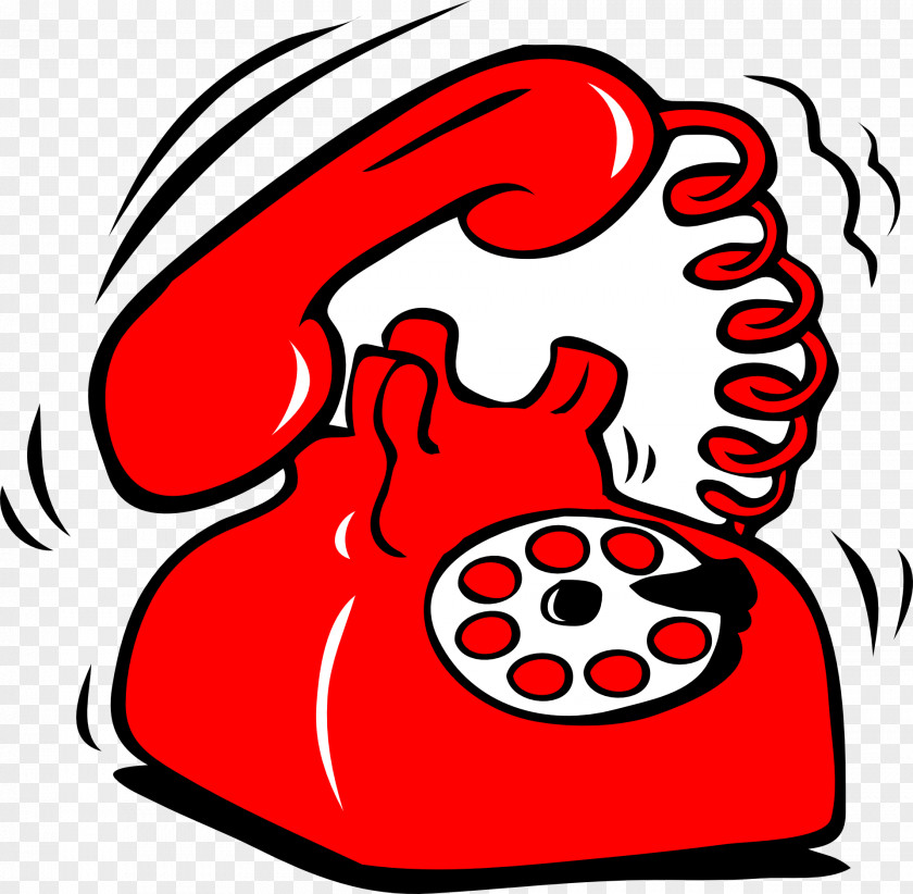 Cartoon Red Phone Telephone Call Clip Art PNG