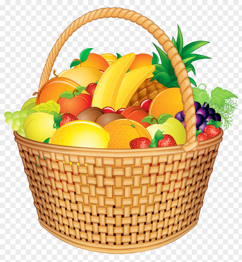 Fruit Basket Vector Clipart Image Of Gift Clip Art PNG