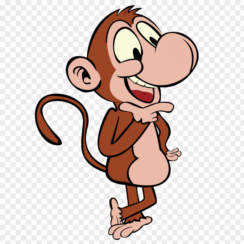 Smiling Monkey Ape Clip Art PNG