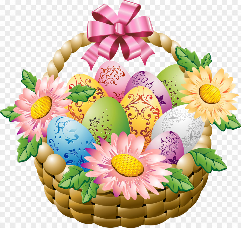 Easter Bunny Basket Clip Art PNG