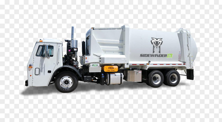Garbage Truck Side View Commercial Vehicle Loader Car Machine PNG