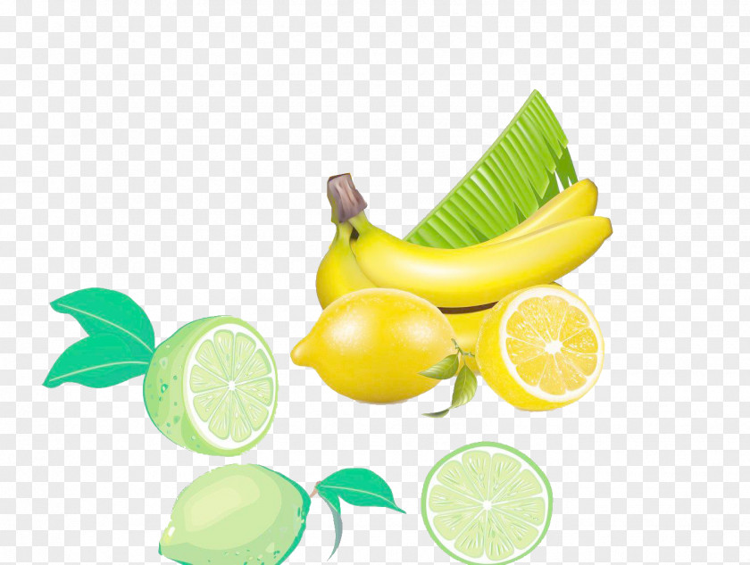 Lemon And Banana Orange Juice Lime PNG