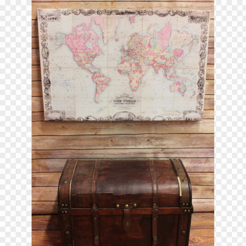 World Map Antique Chair PNG
