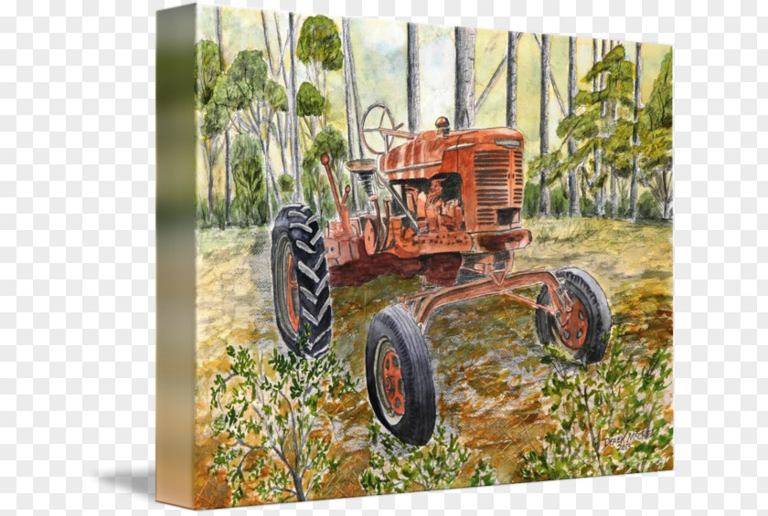 Tractor Vintage John Deere Watercolor Painting Art PNG