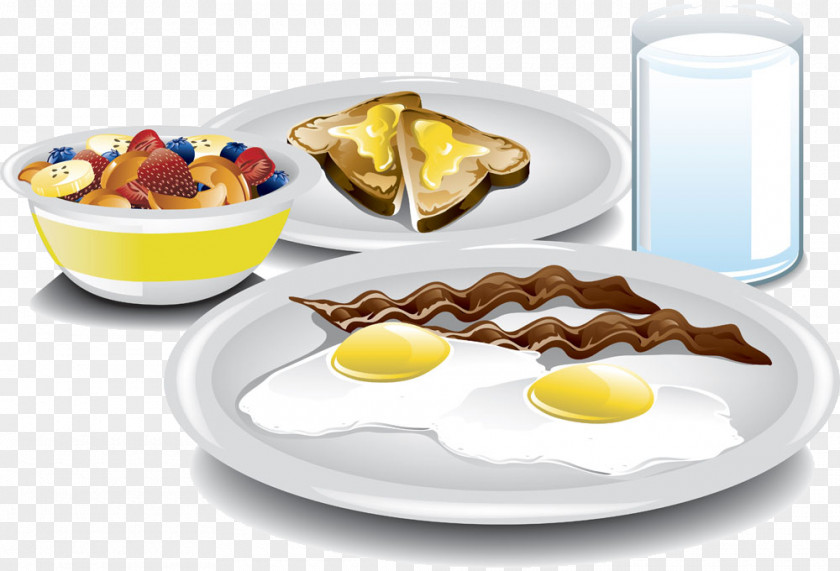 Rich Breakfast Cartoon Full Omelette Pancake Fried Egg PNG