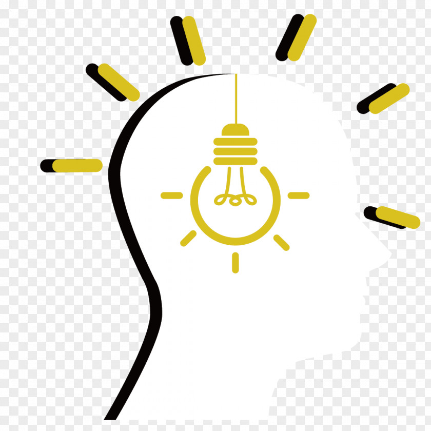 Vector Brain Bulb Idea Icon PNG
