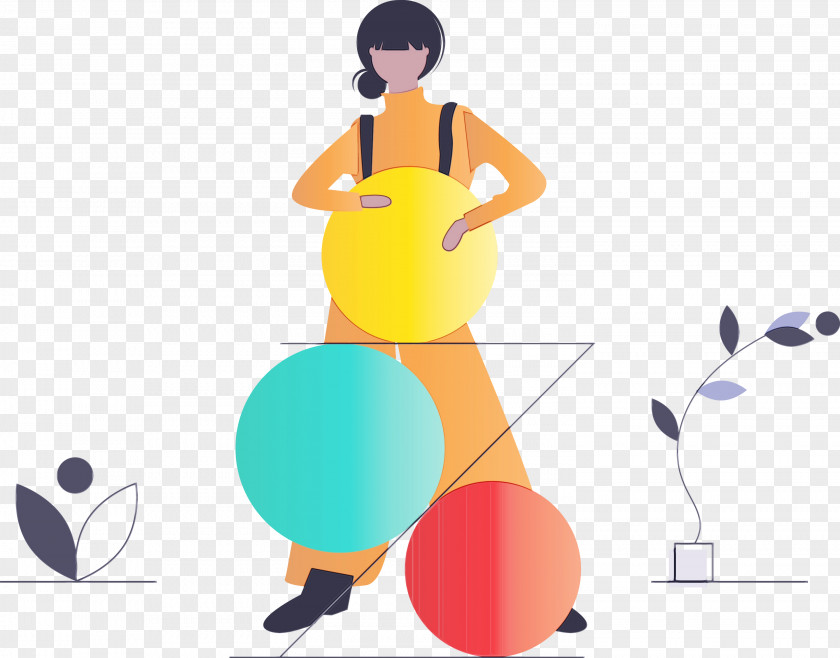 Cartoon Swiss Ball PNG