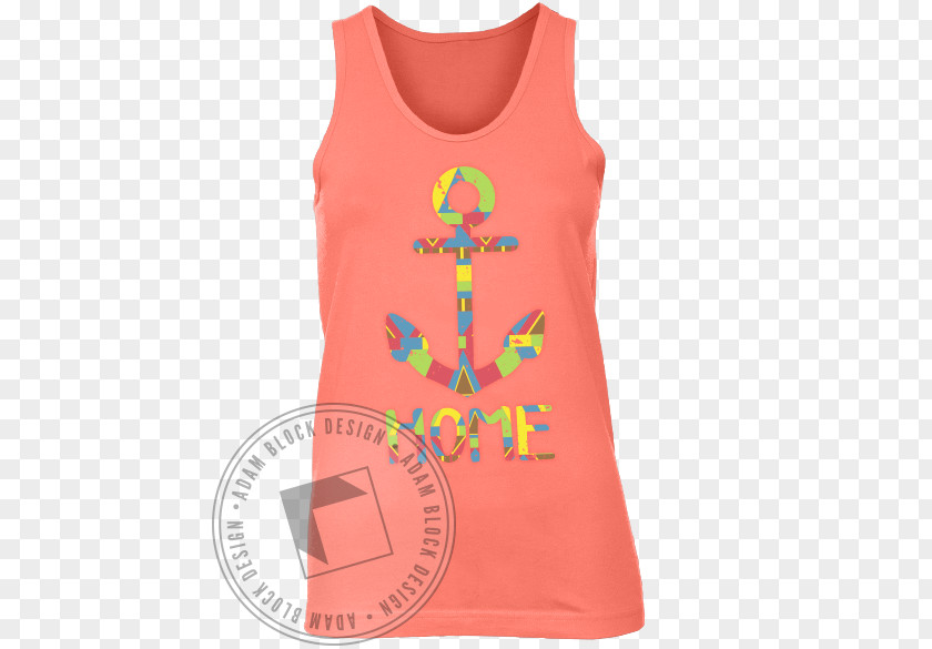 Colorful Anchor Sleeveless Shirt T-shirt Outerwear Font PNG