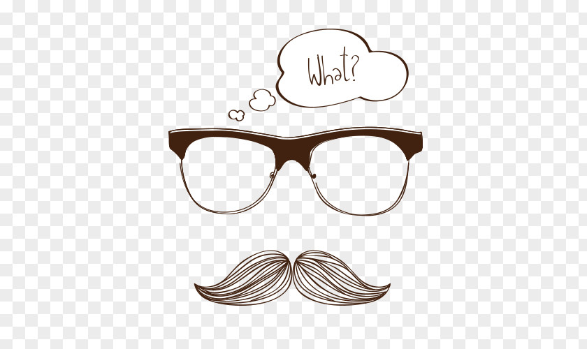 Glasses With A Mustache Moustache Drawing PNG
