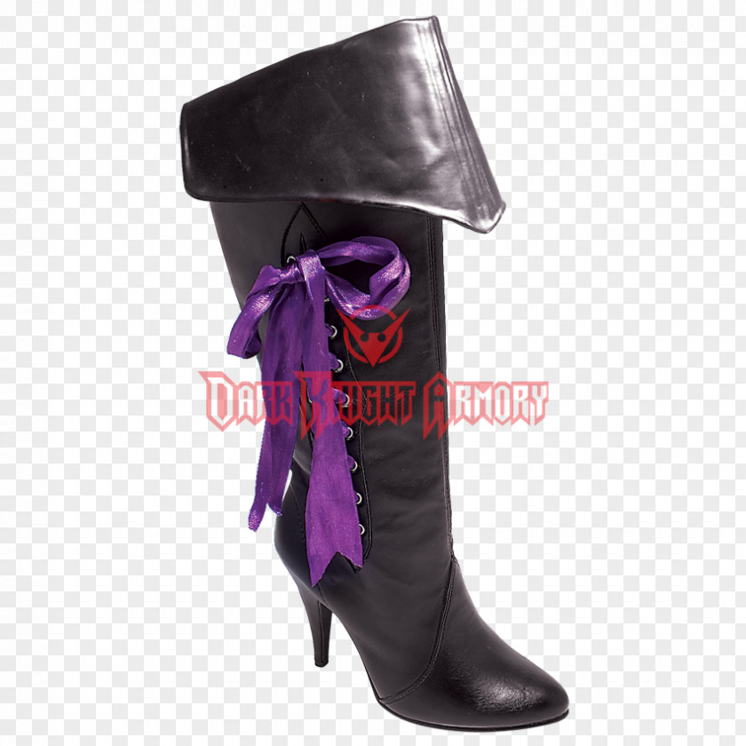 Purple Boots Knee-high Boot Cavalier Go-go Piracy PNG